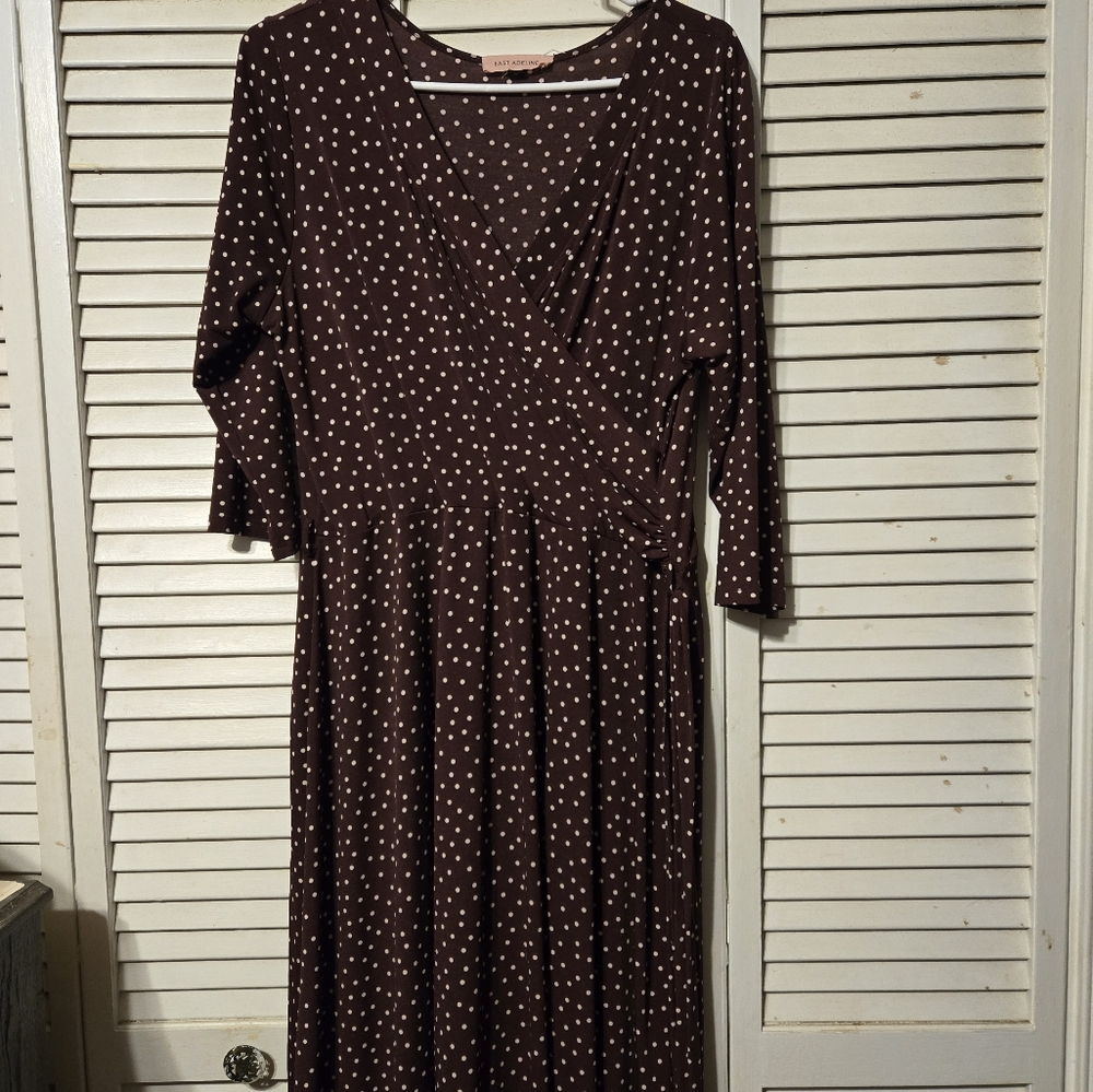 Brown Polka Dot Dress